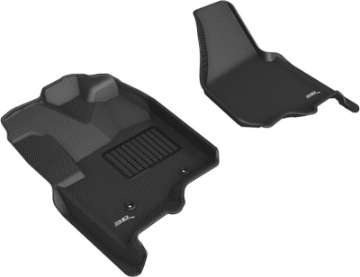 Picture of 3D MAXpider 12-16 Ford F-250 350 450 Bucket Seats No Floor Shift Kagu 1st Row Floormats - Black
