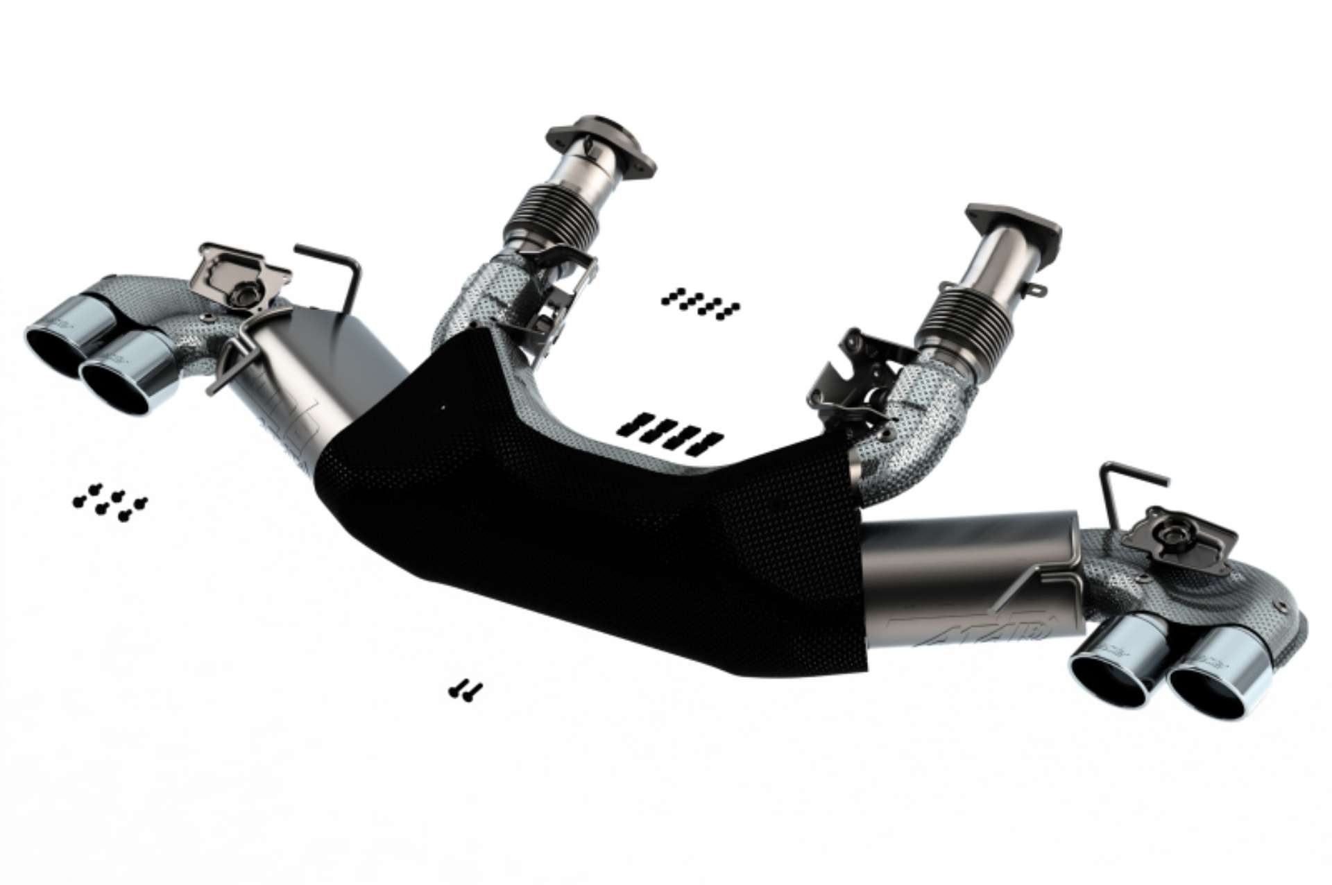 Picture of Borla 2020 Chevrolet Corvette C8 6-2L ATAK 3in Exhaust System Dual Round A-C Tips 4inx 4-75in