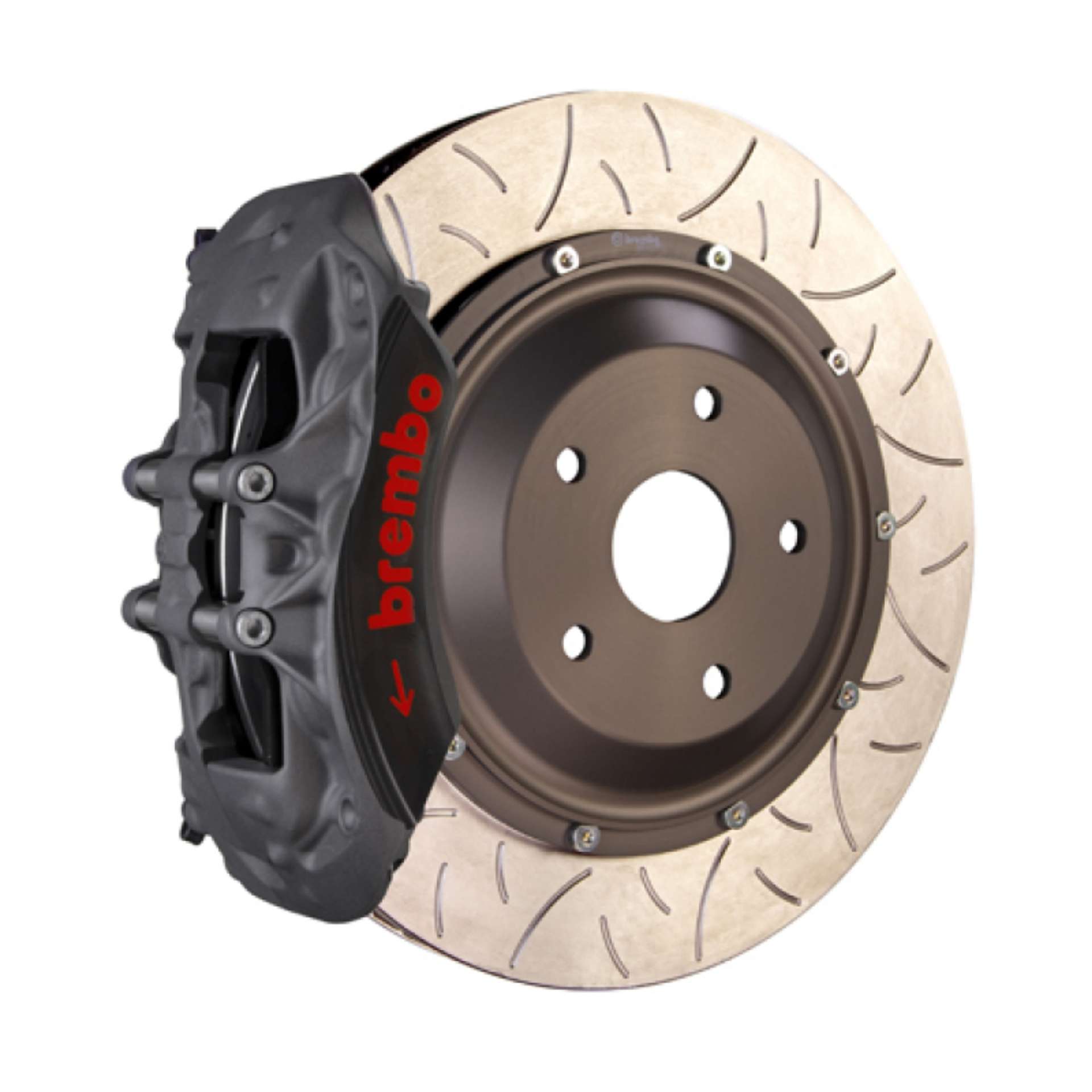 Picture of Brembo 97-04 Porsche Boxster S PISTA Front BBK 355x35x53a T3 2pc Rotor Slotted - Clear HA