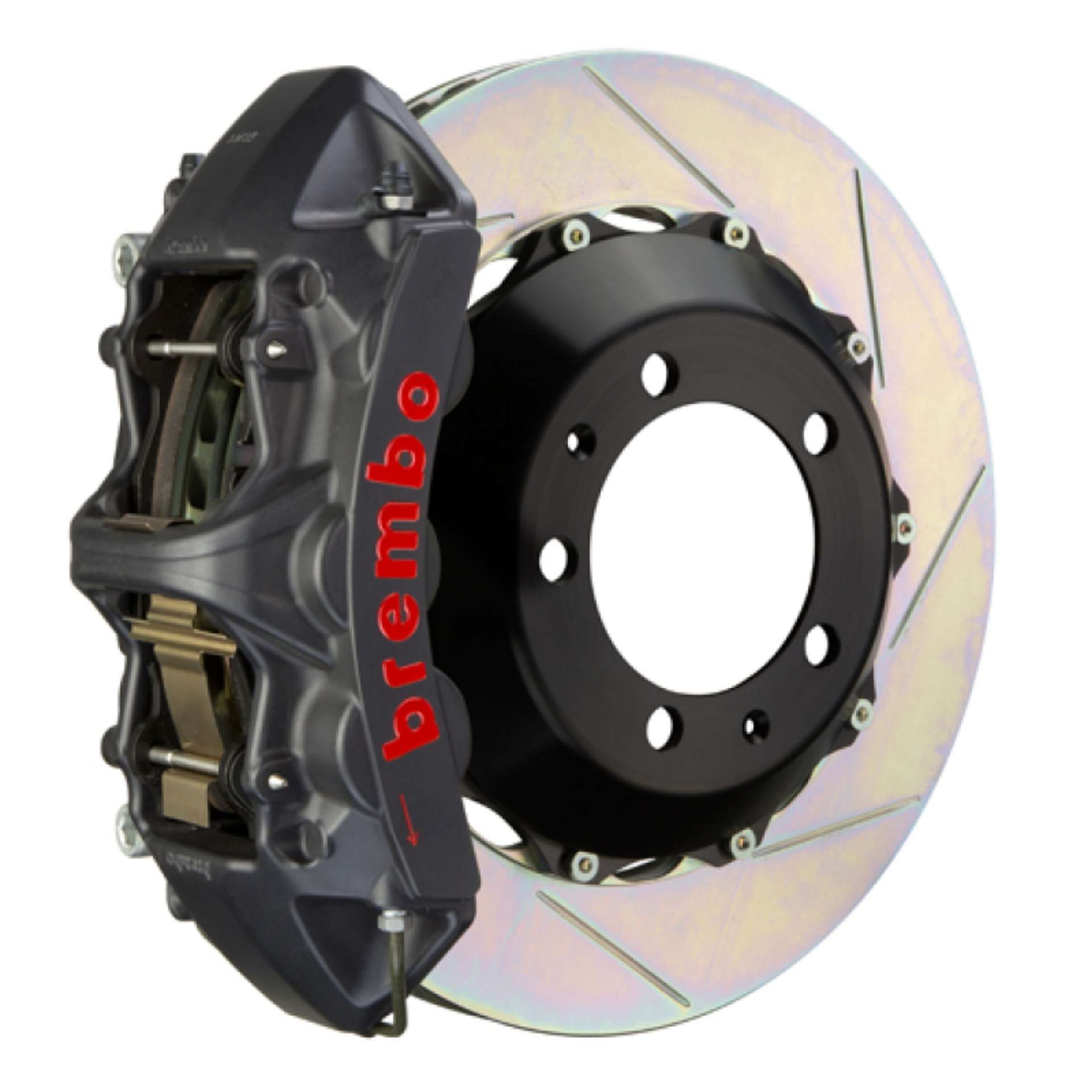 Picture of Brembo 01-07 C-Class-Includ- AMG Front GTS BBK 6 Pist Cast 355x32 2pc Rotor Slotted Type1-Black HA