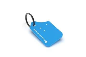 Picture of Rally Armor Mini UR Mud Flap Keychain - Blue w- White Logo