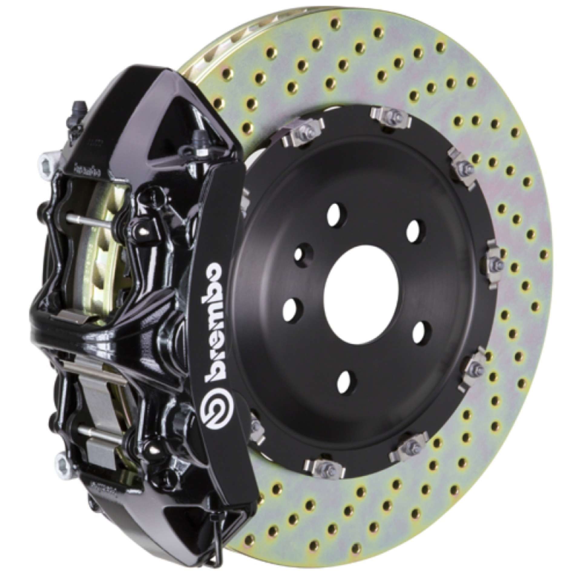 Picture of Brembo 08-13 M3-11-12 1M Front GT BBK 6 Piston Cast 365x34 2pc Rotor Drilled-Black