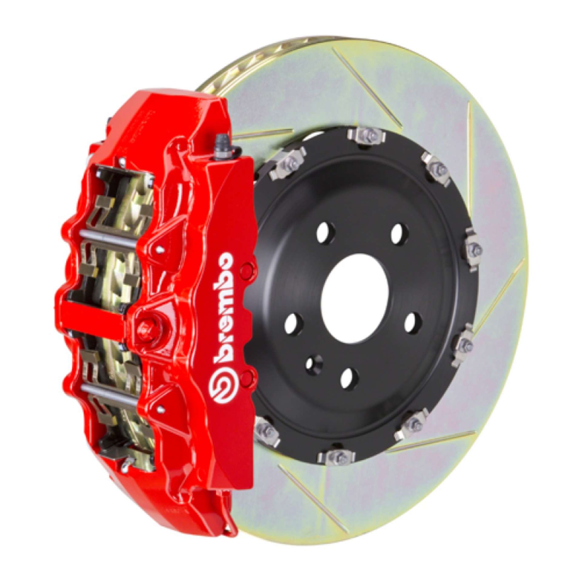 Picture of Brembo 08-13 M3-11-12 1M Front GT BBK 6 Piston Cast 365x34 2pc Rotor Slotted Type1-Red