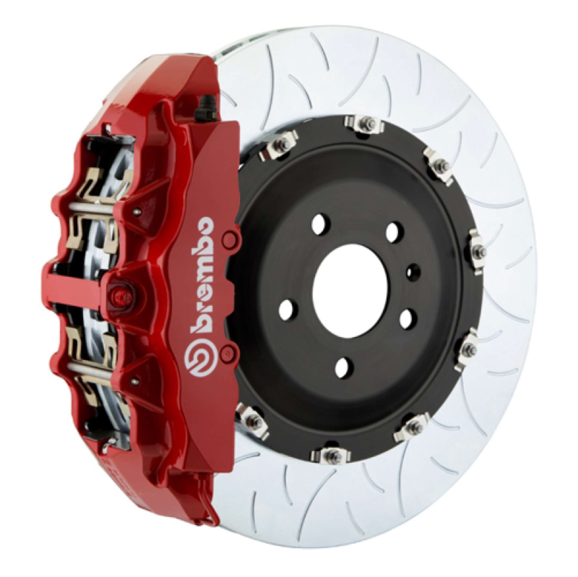 Picture of Brembo 16+ XF Front GT BBK 6 Piston Cast 380x34 2pc Rotor Slotted Type-3-Red