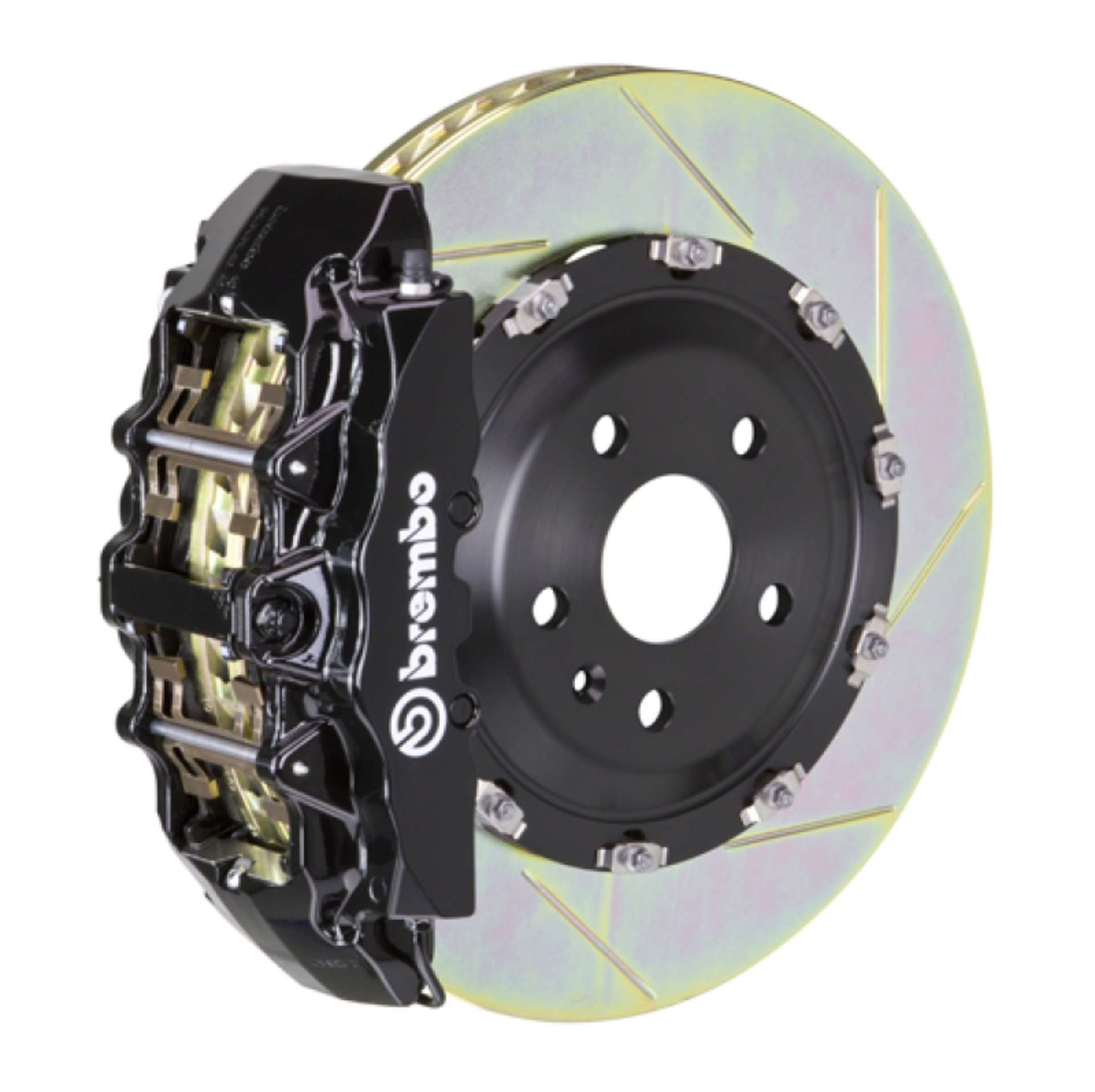 Picture of Brembo 16+ XF Front GT BBK 6 Piston Cast 380x34 2pc Rotor Slotted Type-1-Black