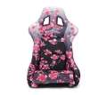 Picture of NRG FRP Bucket Seat PRISMA Japanese Cherry Blossom Edition W- Pink Pearlized Back - Medium