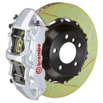 Picture of Brembo 02-05 996 GT2 Front GT BBK 6 Piston Cast 380x32 2pc Rotor Slotted Type1 -Silver