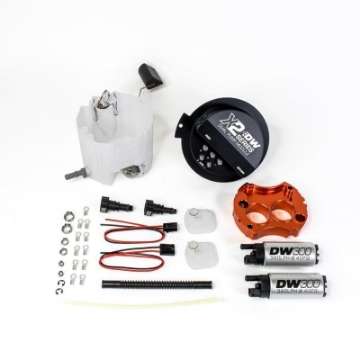 Picture of DeatschWerks 10-15 Chevy Camaro LS 3-7 V6- SS LS3 X2 Series Fuel Pump Module w 2 DW300s