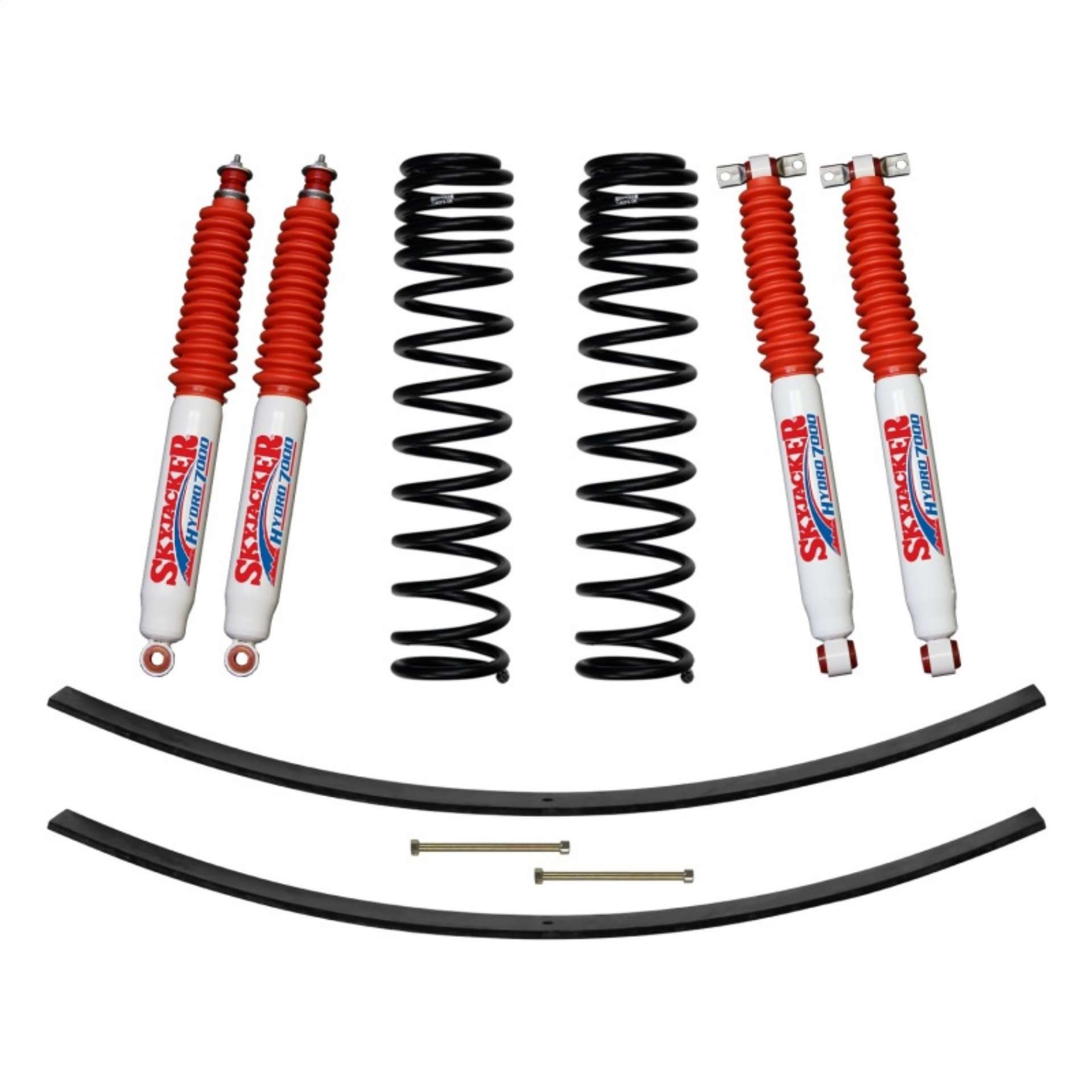 Picture of Skyjacker 84-01 XJ 3in FR Dual Rate Long Coil Suspension Kit w- RR Add-A-Leafs-Hydro 7000 Shocks