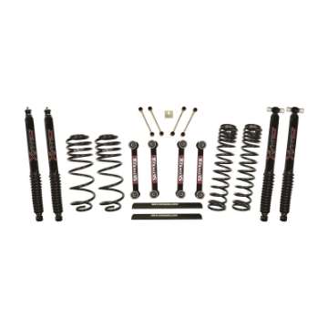 Picture of Skyjacker 03-06 Jeep TJ 4in D-Rate Long Travel Kit w- OE FR-RR Lower Links-Black Max Shocks