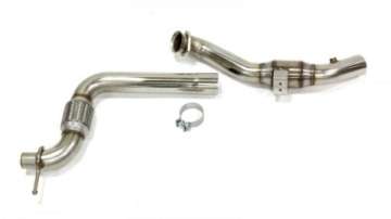 Picture of Kooks 15-17 Ford Mustang 2-3L EcoBoost 3in x 2-25in SS GREEN Catted OEM Downpipe