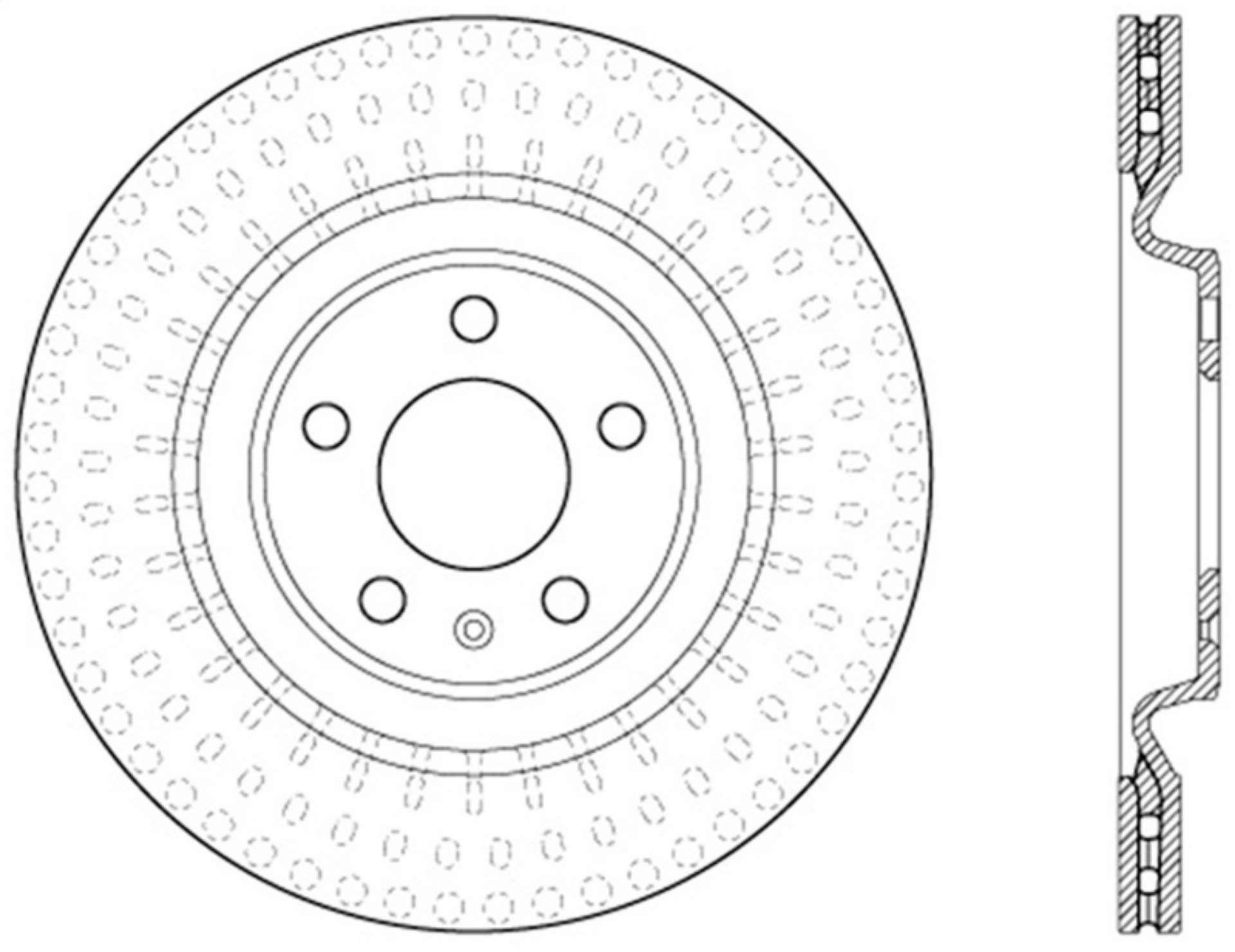 Picture of StopTech 12-13 Audi A6 Quattro-11-12 A7 Quattro - 10-13 S4 Rear Left Cryo Slotted Rotor