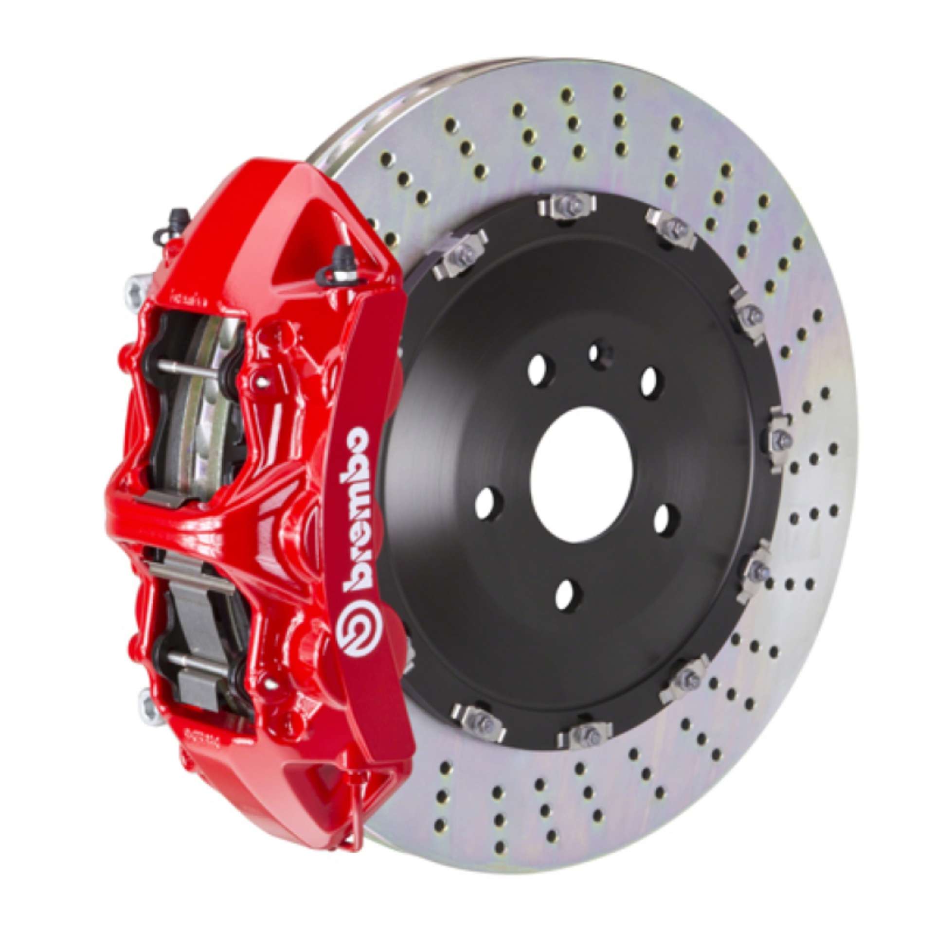 Picture of Brembo 06-13 S350 Front GT BBK 6 Piston Cast 405x34 2pc Rotor Drilled-Red