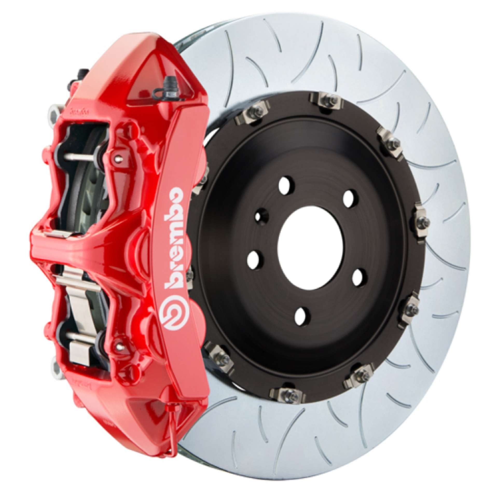 Picture of Brembo 06-13 S350 Front GT BBK 6 Piston Cast 405x34 2pc Rotor Slotted Type3-Red