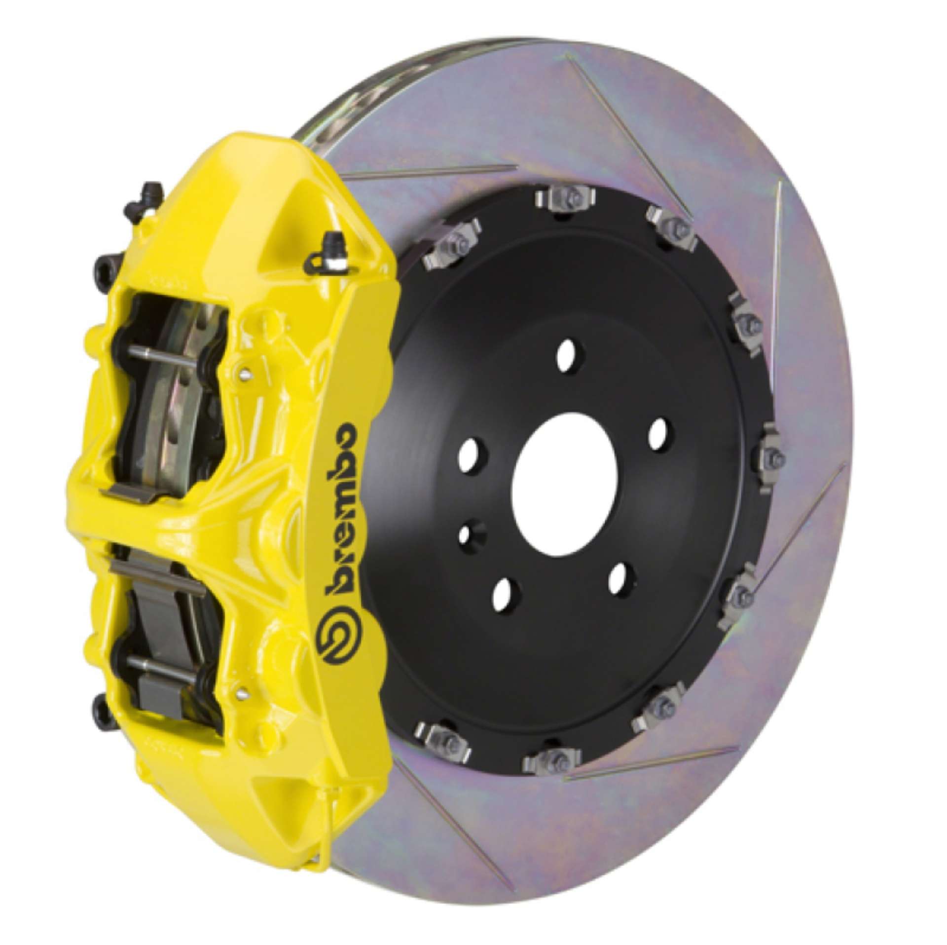 Picture of Brembo 06-13 S350 Front GT BBK 6 Piston Cast 405x34 2pc Rotor Slotted Type1-Yellow