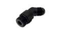 Picture of Vibrant -6AN Male Flare to Male -8AN ORB Swivel 45 Degree Adapter Fitting - Anodized Black