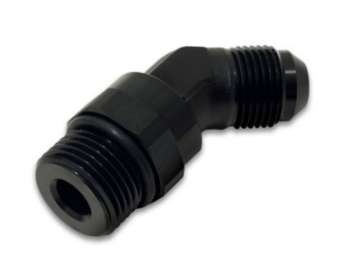 Picture of Vibrant -8AN Male to Male -8AN Straight Cut 45 Degree Adapter Fitting - Anodized Black