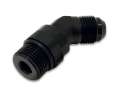 Picture of Vibrant -8AN Male to Male -10AN Straight Cut 45 Degree Adapter Fitting - Anodized Black