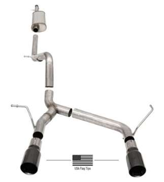 Picture of Corsa 2018-2024 Jeep Wrangler JLU 3-6L 2-75in Sport Cat-Back Exhaust w- Black Tips