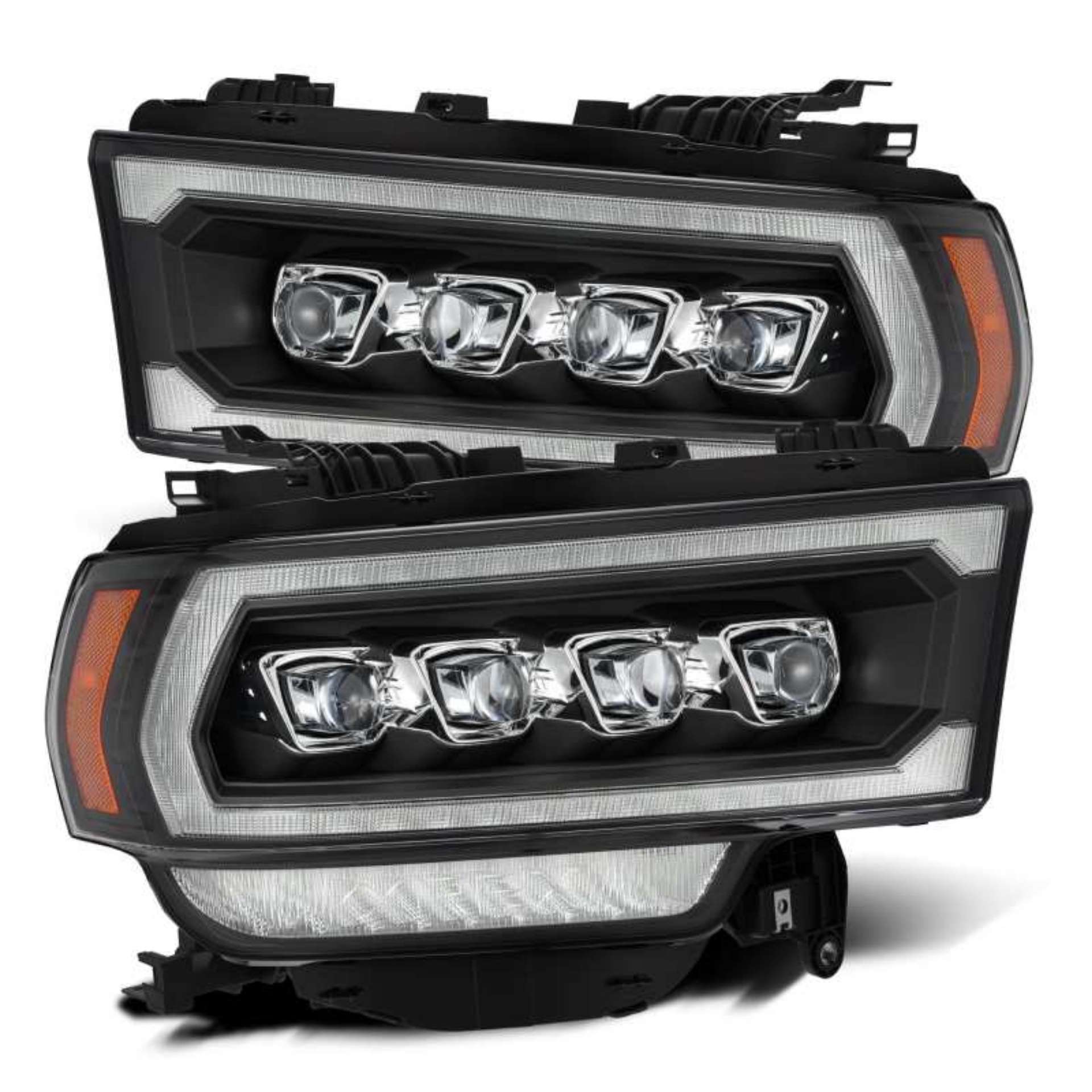 Picture of AlphaRex 19-21 Ram 2500 NOVA LED Proj Headlights Plank Style Black w-Activ Light-Seq Signal-DRL