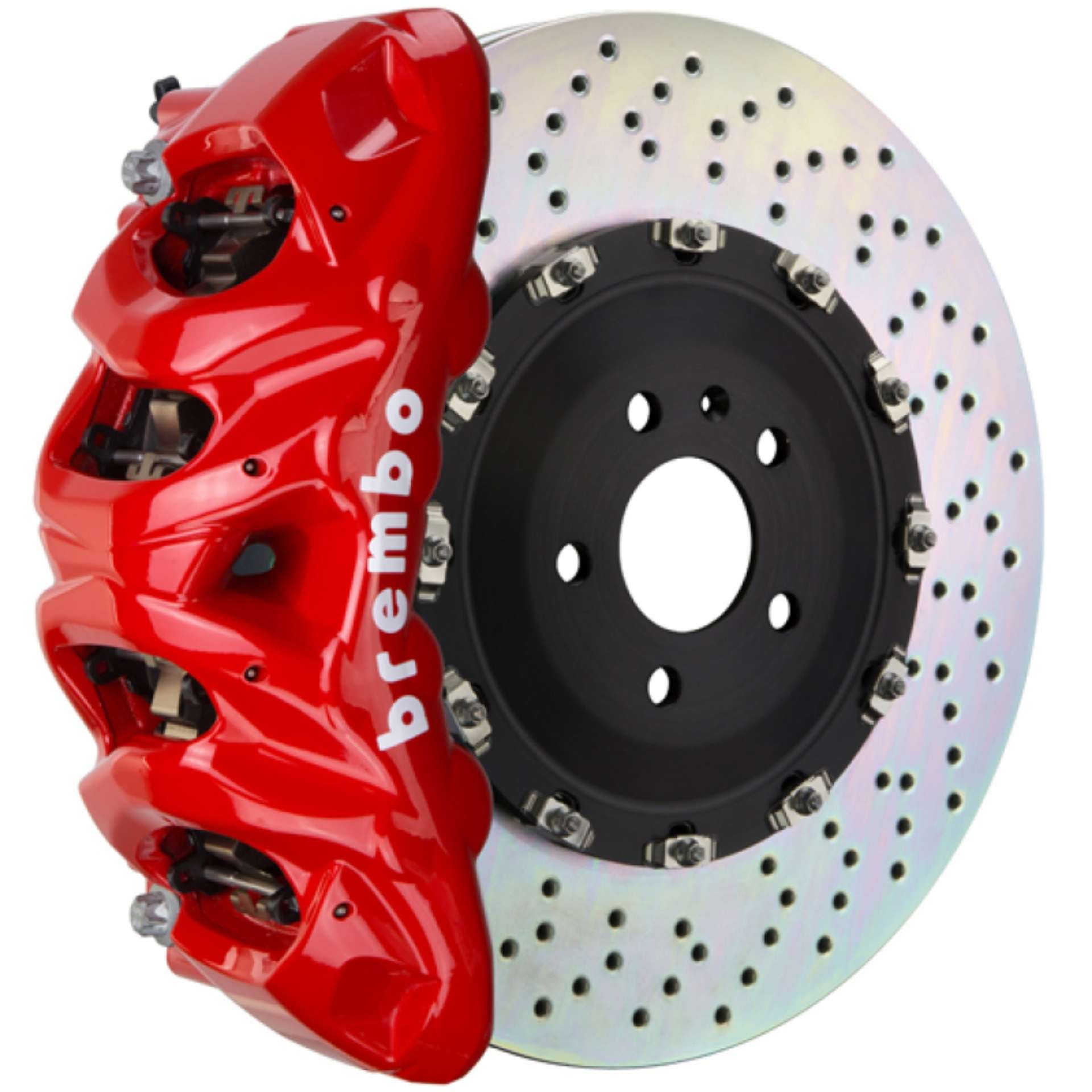 Picture of Brembo 16+ Q7 4M-19+ Q8 4M Front GT BBK 8 Piston Cast 412x38 2pc Rotor Drilled-Red