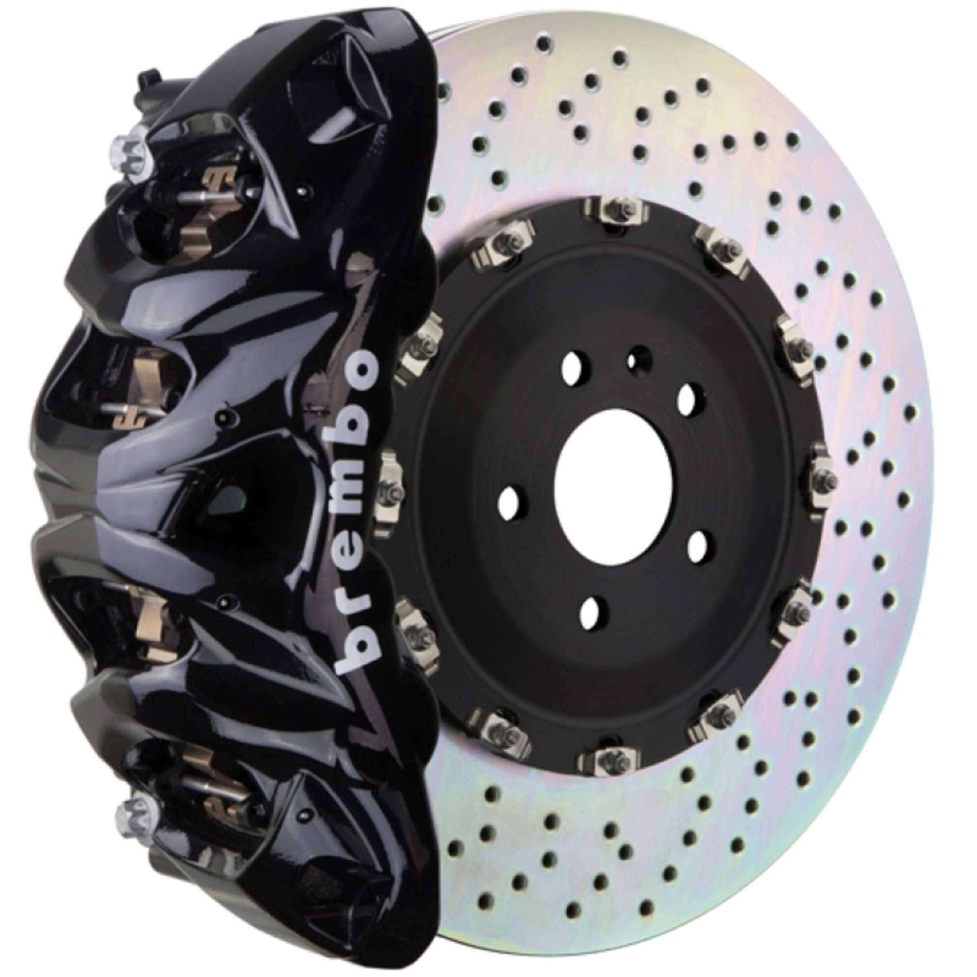 Picture of Brembo 16+ Q7 4M-19+ Q8 4M Front GT BBK 8 Piston Cast 412x38 2pc Rotor Drilled-Black