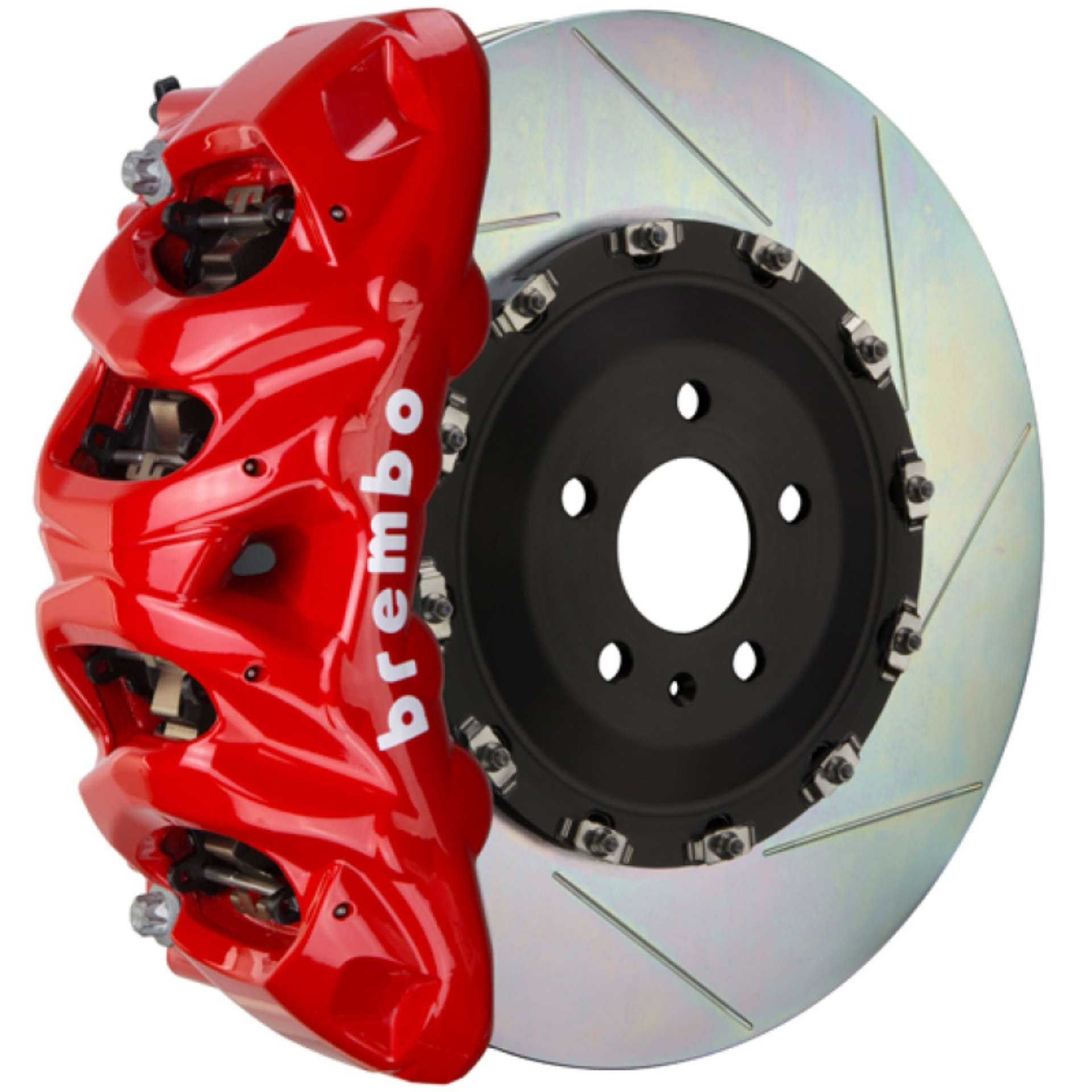 Picture of Brembo 16+ Q7 4M-19+ Q8 4M Front GT BBK 8 Piston Cast 412x38 2pc Rotor Slotted Type-1-Red