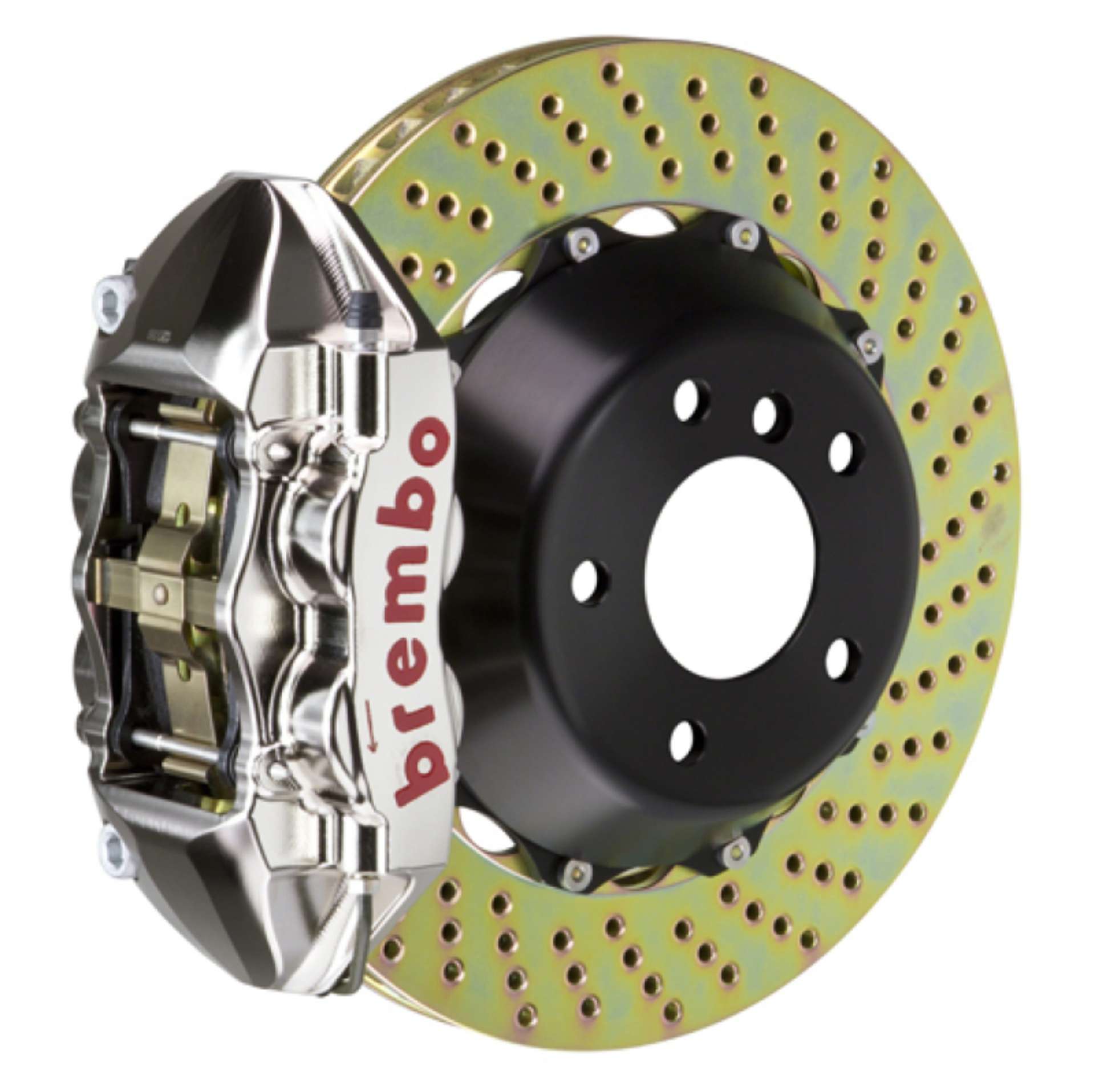 Picture of Brembo 95-99 M3 Front GTR BBK 4 Piston Billet 365x29 2pc Rotor Drilled- Nickel