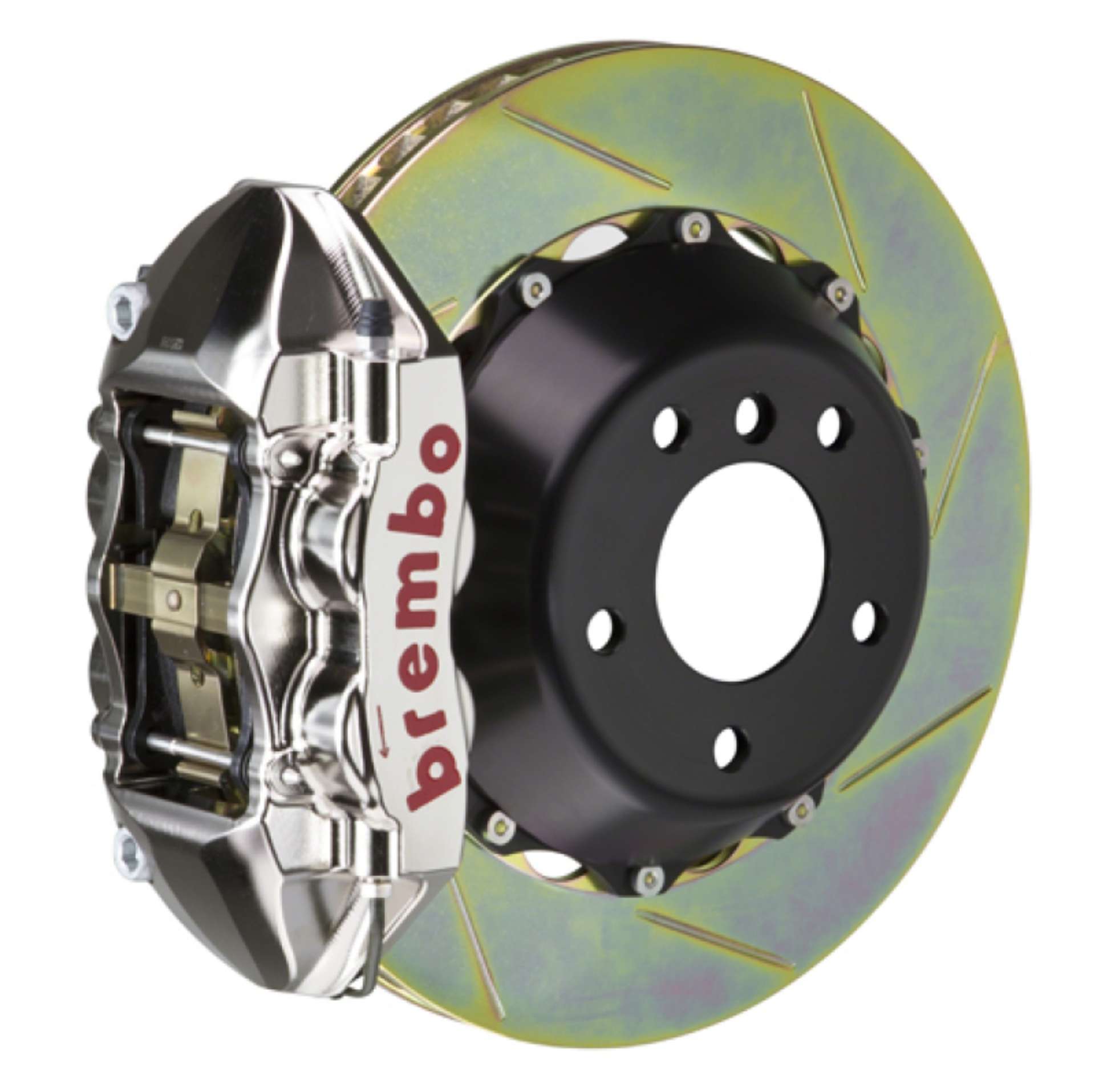 Picture of Brembo 12-16 FR-S-12-20 BRZ Front GTR BBK 4 Piston Billet 345x28 2pc Rotor Slotted Type1 - Nickel