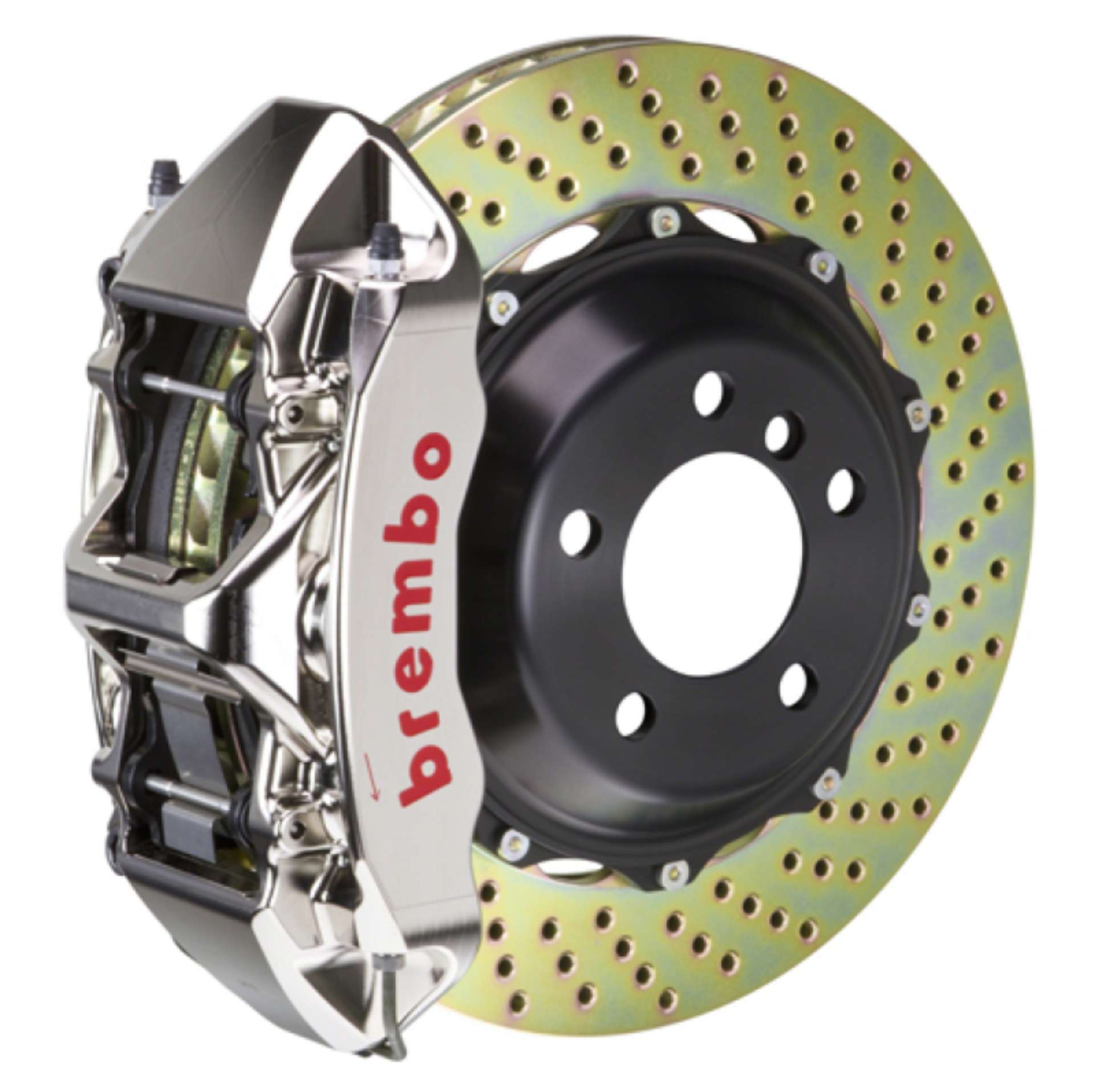 Picture of Brembo 12-16 FR-S Front GTR BBK 6 Piston Billet 355x32 2pc Rotor Drilled- Nickel