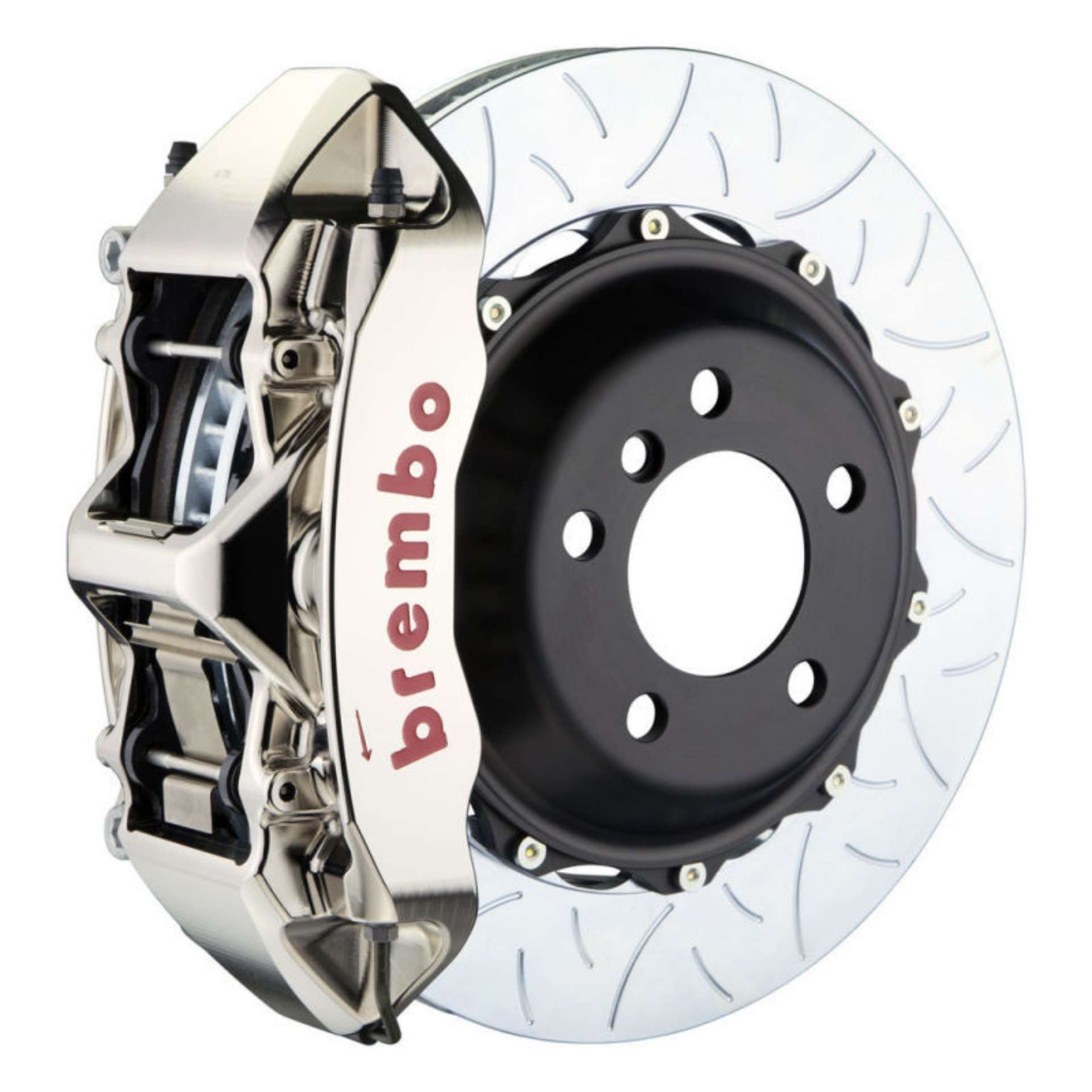 Picture of Brembo 12-16 FR-S Front GTR BBK 6 Piston Billet 355x32 2pc Rotor Slotted Type3- Nickel