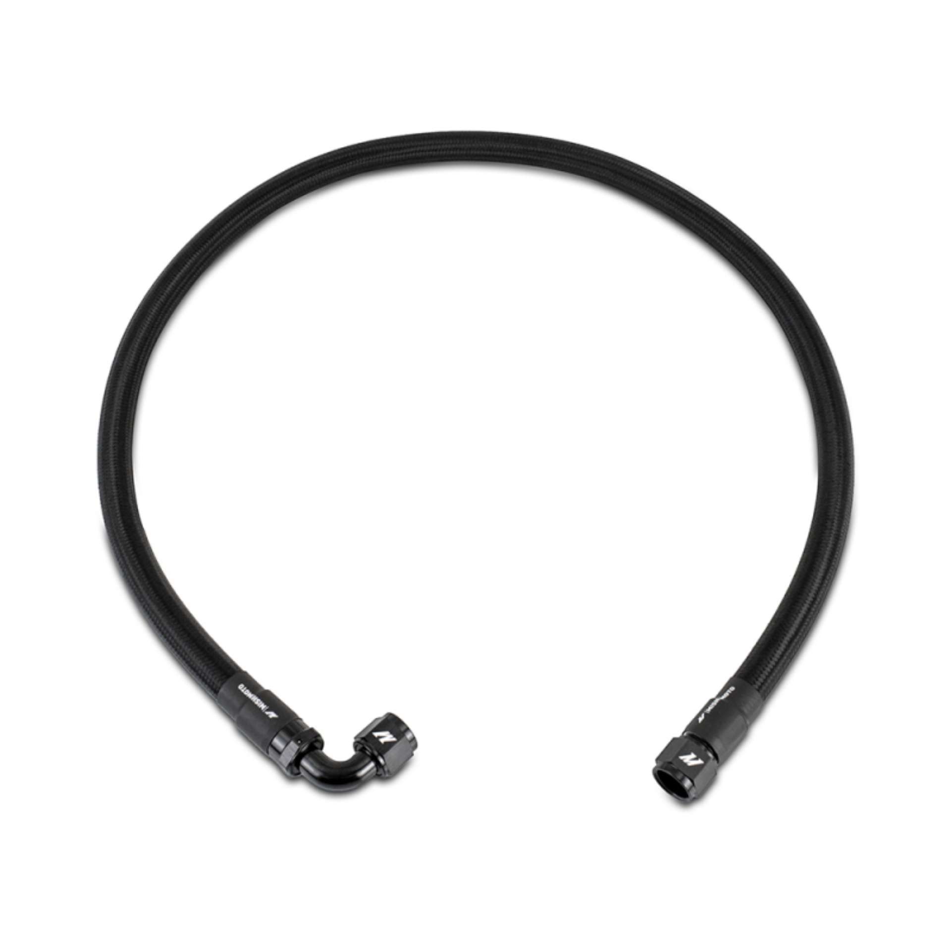 Picture of Mishimoto 3Ft Stainless Steel Braided Hose w- -10AN Straight-90 Fittings - Black