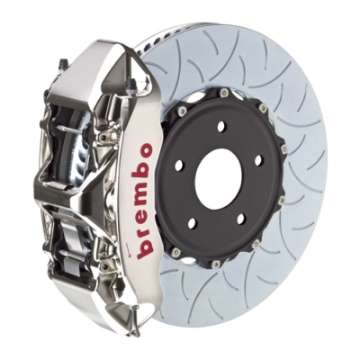 Picture of Brembo 99-07 Evo VI-VII-VIII-IXFront GTR BBK 6 Piston Billet 350x34 2pc Rotor Slotted Type3- Nickel