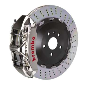 Picture of Brembo 01-04 Murcielago L147 Front GTR BBK 6 Piston Billet405x34 2pc Rotor Drilled- Nickel Plated