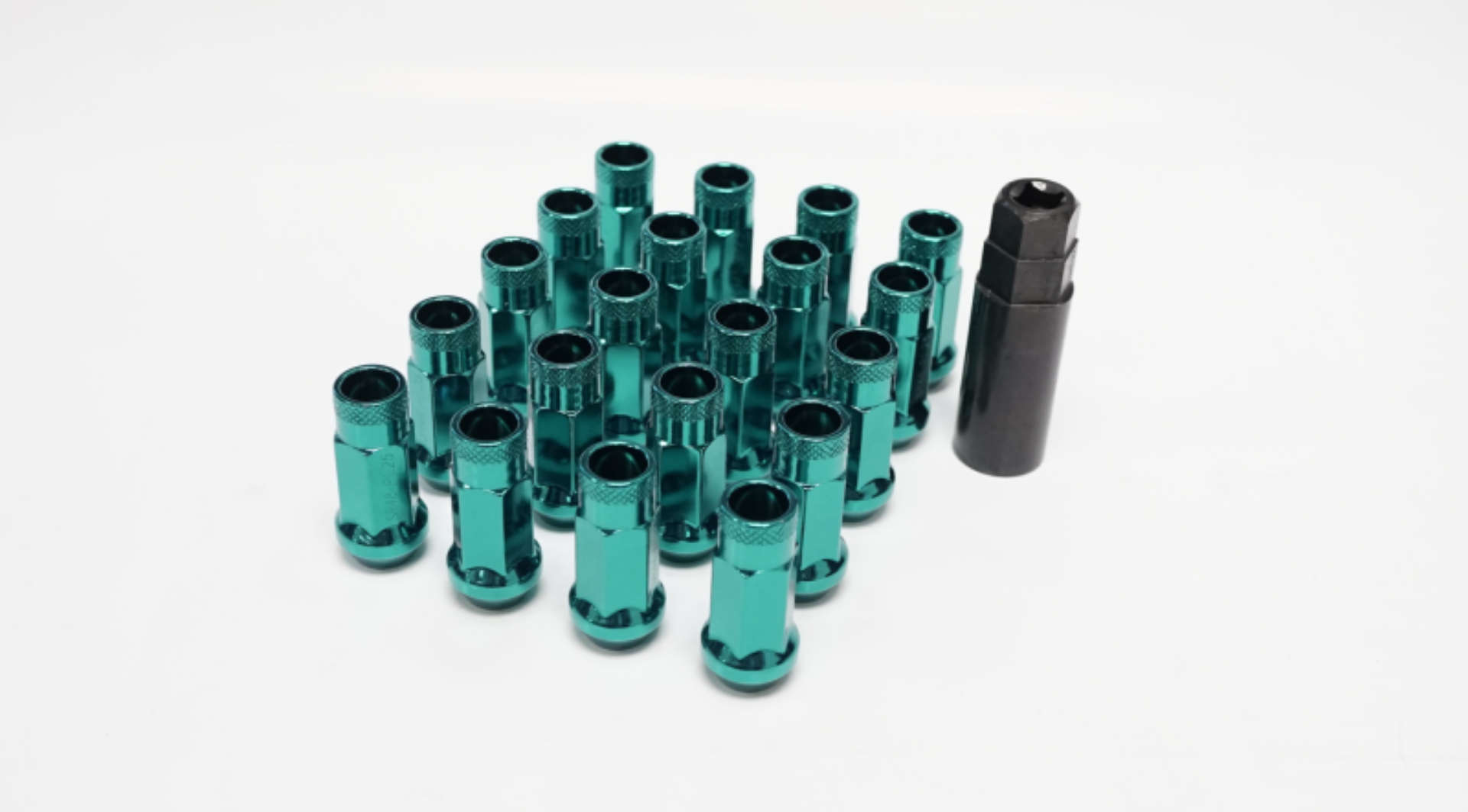 Picture of Wheel Mate 12x1-25 48mm Muteki SR48 Green Blue Open End Lug Nuts