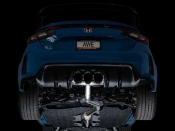 Picture of AWE Tuning 2023 Honda Civic Type R FL5 Track Edition Exhaust w- Triple Diamond Black Tips