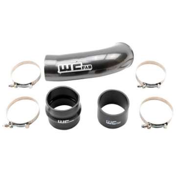 Picture of Wehrli 2020-2024 Chevrolet 6-6L L5P Duramax 4in Intake Pipe Use w-OEM Air Box - Fine Texture Black