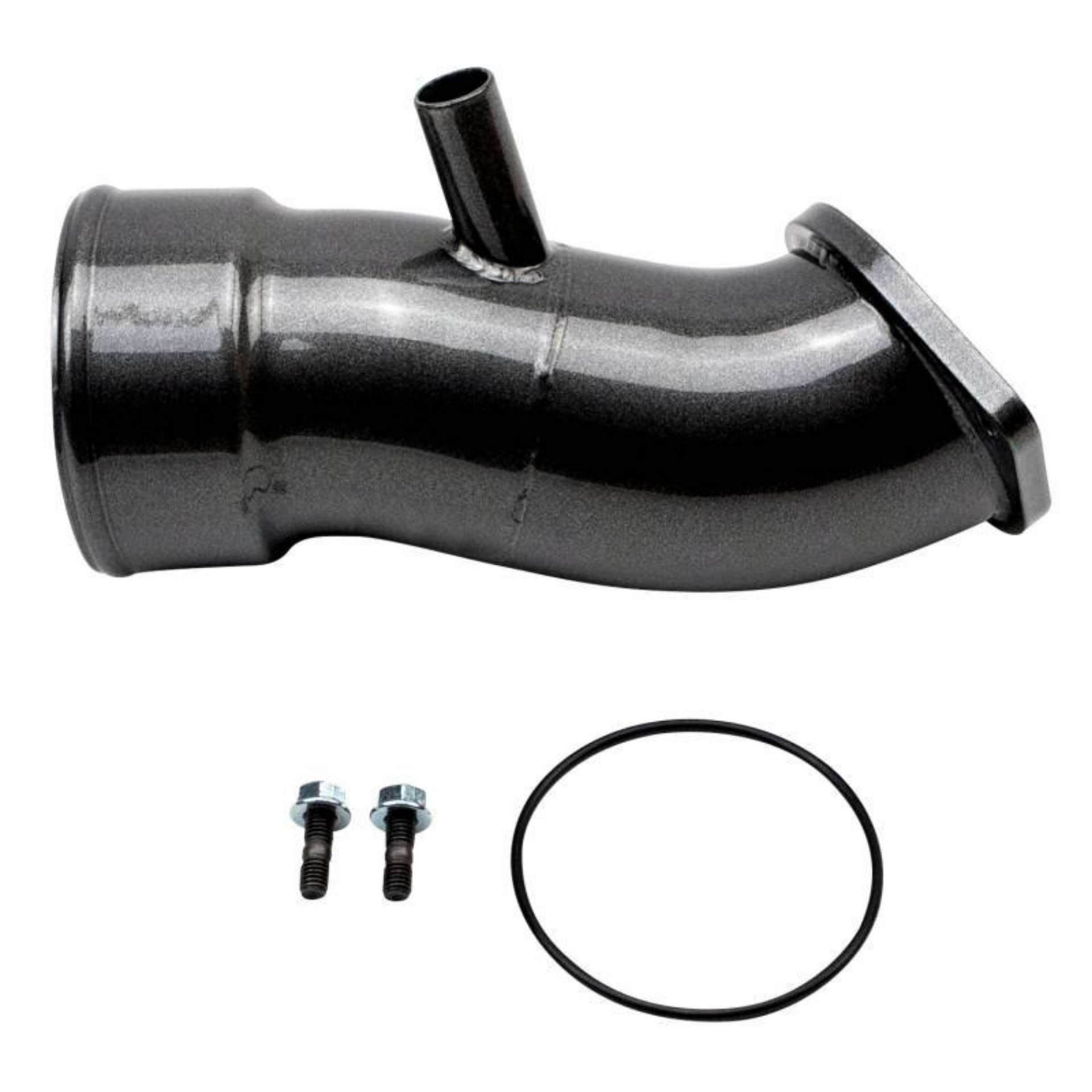 Picture of Wehrli 20-24 Chevrolet 6-6L L5P Duramax 3-5in Intake Horn w-PCV Port - Fine Texture Black