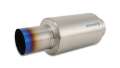 Picture of Vibrant Titanium Muffler w-Straight Cut Burnt Tip 4in Inlet - 4in Outlet