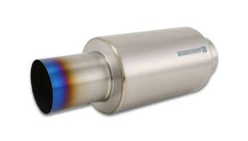 Picture of Vibrant Titanium Muffler w-Straight Cut Burnt Tip 4in Inlet - 4in Outlet