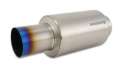 Picture of Vibrant Titanium Muffler w-Straight Cut Burnt Tip 4in Inlet - 4in Outlet