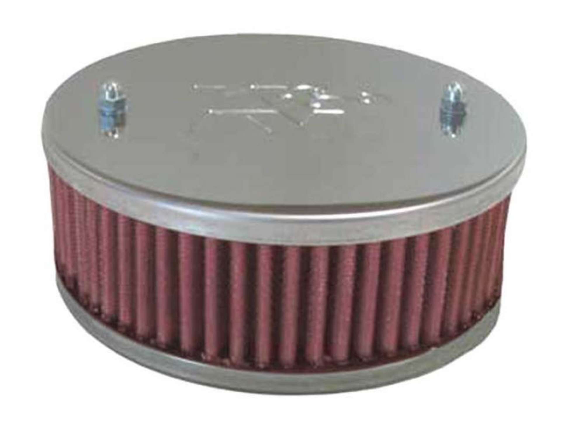 Picture of K&N Universal Custom Air Filter - Oval 1-375in Flange - 4-875in ID - 2-25in Overall Height