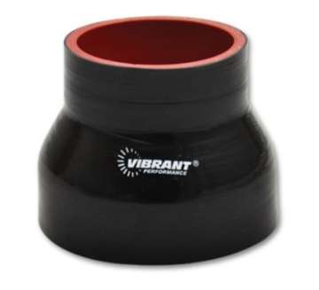 Picture of Vibrant 4 Ply Reducer Coupler 3in ID x 2-5in ID x 4-5n Long - Black