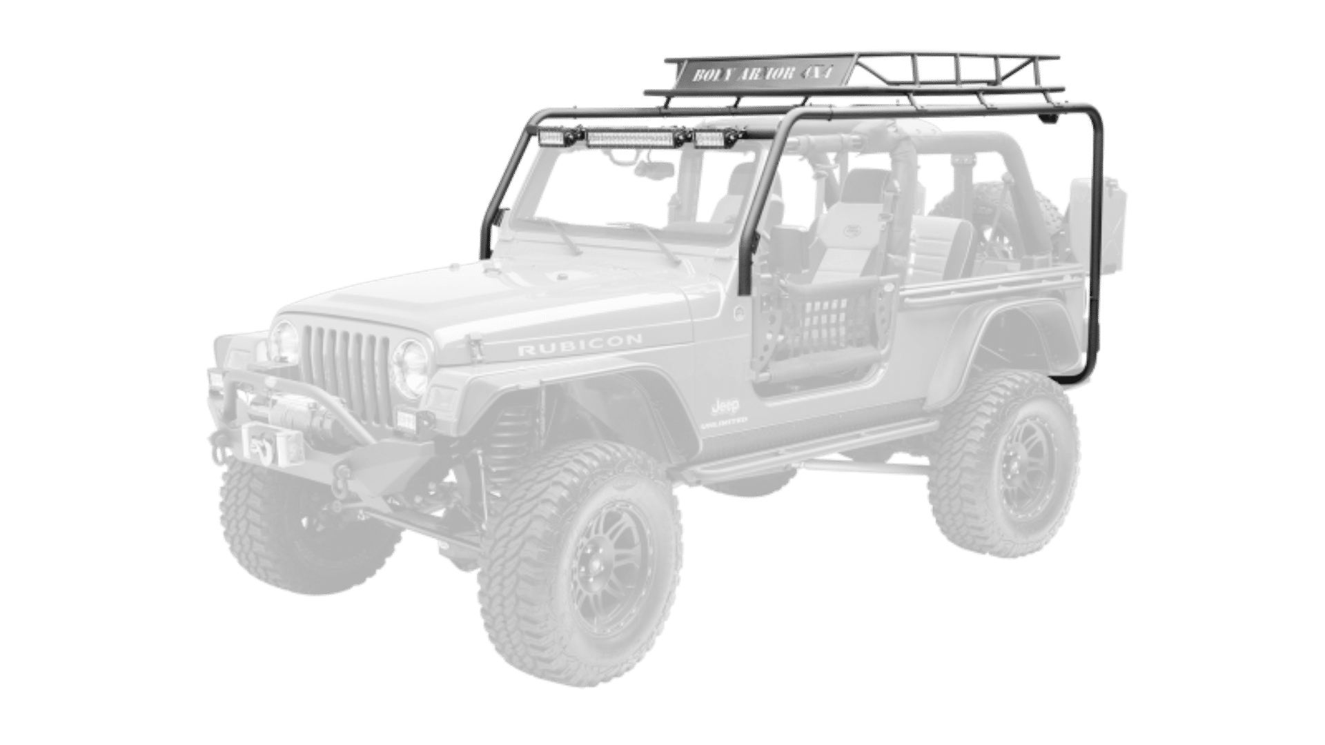 Picture of Body Armor 4x4 97-06 Jeep Wrangler TJ Cargo Roof Rack Box 1 Of 2