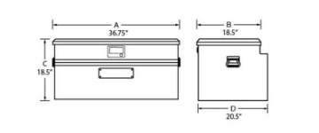 Picture of Tradesman Aluminum Flush Mount Truck Tool Box 36in- - Black