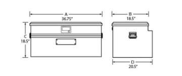 Picture of Tradesman Aluminum Flush Mount Truck Tool Box 36in- - Brite