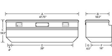 Picture of Tradesman Aluminum Flush Mount Truck Tool Box 48in- - Black