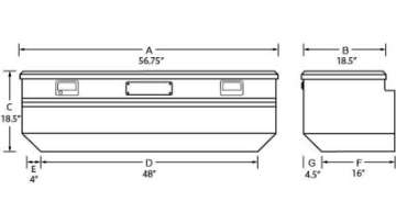 Picture of Tradesman Aluminum Flush Mount Truck Tool Box 56in- - Brite