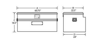 Picture of Tradesman Aluminum Flush Mount Truck Tool Box Full-Wide 60in- - Brite