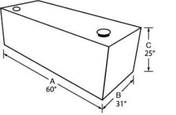 Picture of Tradesman Steel L-Shape Liquid Storage Tank Combo 48in- - 100 Gallon Capacity - Black